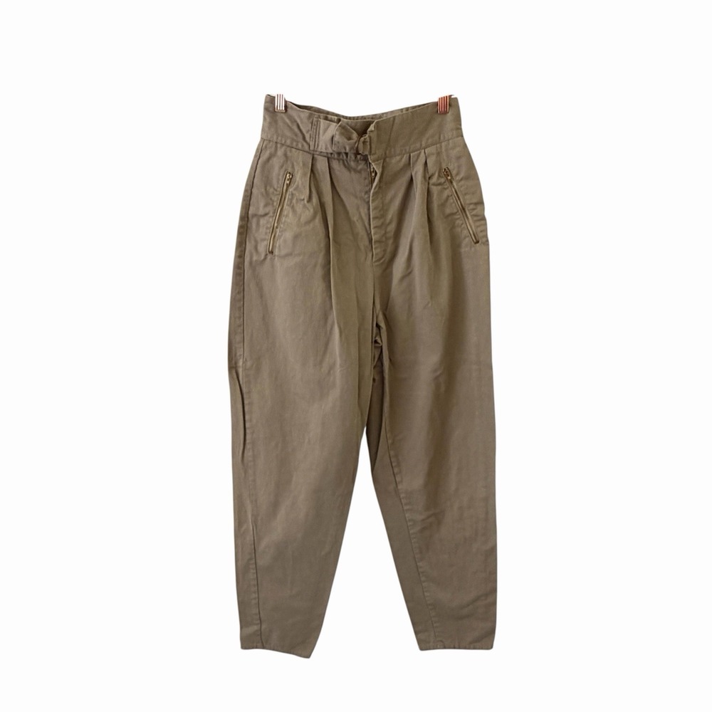 Vintage 80s Calvin Klein High Rise Khaki Utility Pants Diana Size 26 (Tag 12)